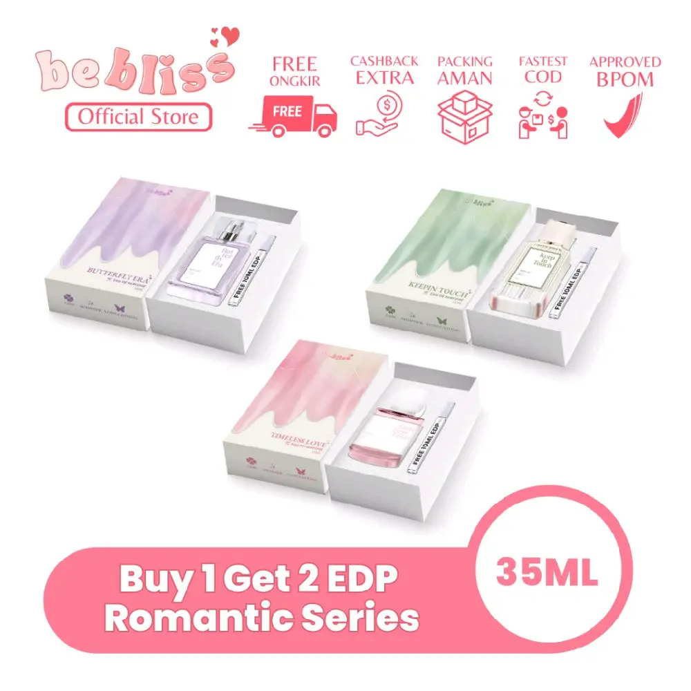 (ECER) BEBLISS EAU DE PARFUME ROMANTIC SERIES SATUAN PARFUM SHIMMER SPRAY BUY 1 GET 2 UNISEX PREMIUM WANGI TAHAN LAMA