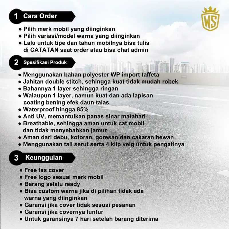 Body Cover Mobil Toyota All New Rush / Sarung Mobil Rush Lama, Rush GR Sport / Mantel Mobil Rush / Selimut Mobil Rush / Penutup Pelindung Mobil Rush Lama / Car Cover Rush / Tutup Mobil Rush Waterproof Anti Air Indoor Outdoor 1
