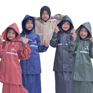 Jas Hujan Anak Setelan Jaket Rok Polos by Unixo