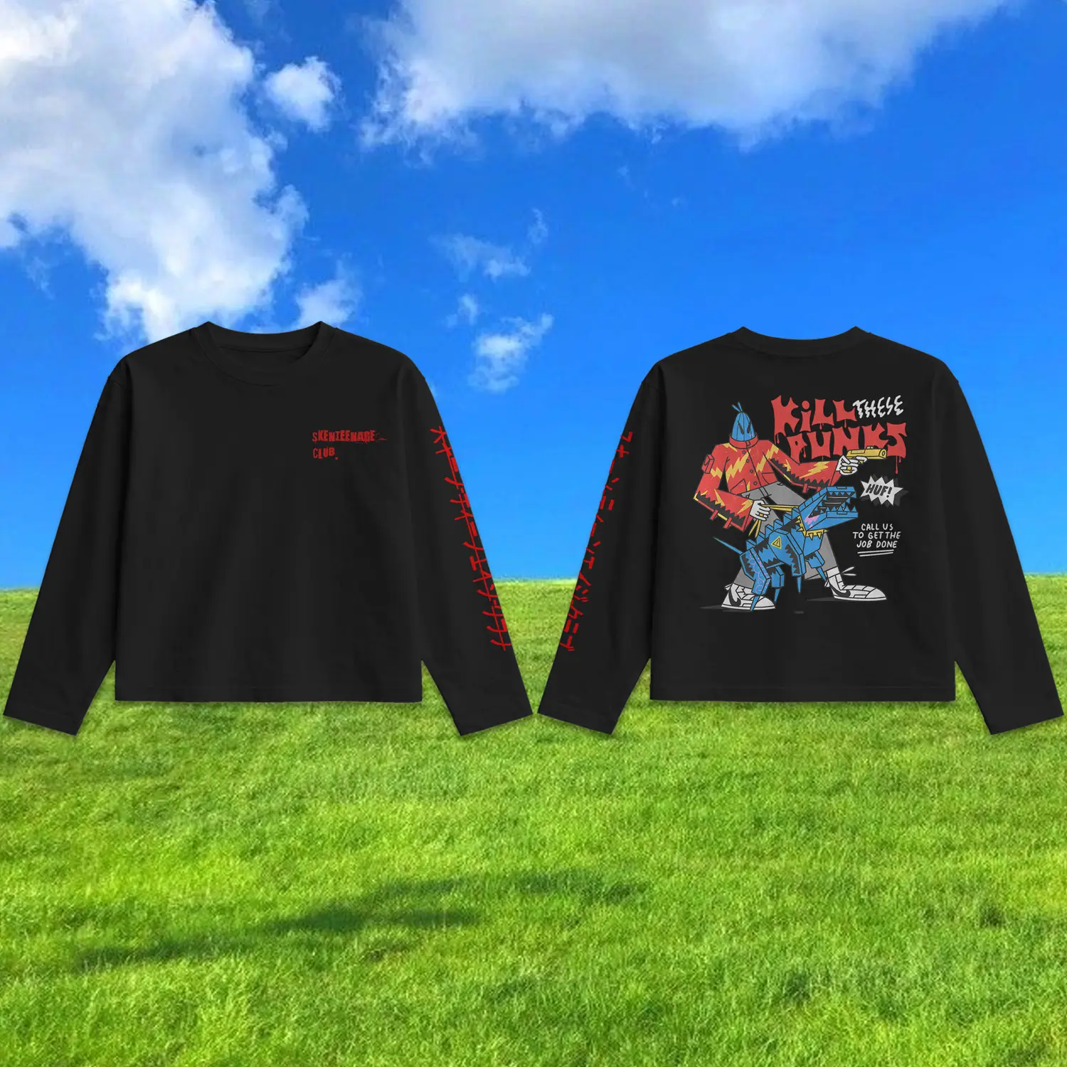 KILL PUNK LONGSLEEVE HITAM