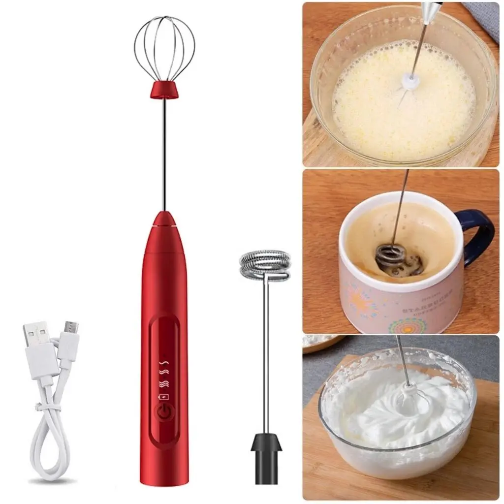 Batedor Misturador Mixer Elétrico para Bebidas Leite Café Clara de Ovo 2 em 1 taobiju