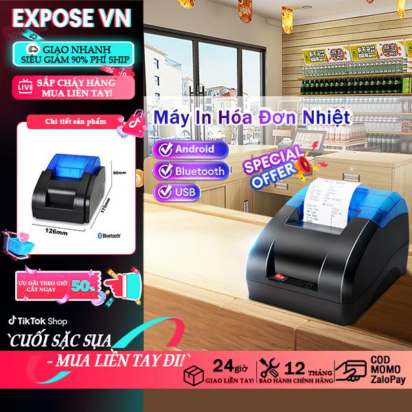 【Không được hỗ trợ trên các thiết bị iPhone máy in nhiệt mini Máy in hoá đơn Bluetooth Máy in hóa đơn tiền mặt nhiệt Hỗ trợ Android và máy tính