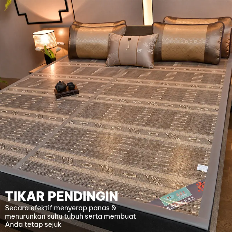 Barito Indo Tikar Rotan Bambu Premium 160x200cm Dekorasi Kamar Matras Pelindung Kasur | X2B2 2
