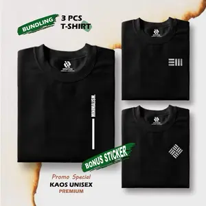Buy 1 get 3pcs | kaos distro cotton combet 30 s | kaos distro pria wanita kekinian | kaos distro terlaris | kaos distro premium tebal | kaos distro pria wanita kece Katun Combed Baju Cowok Dewasa Keren