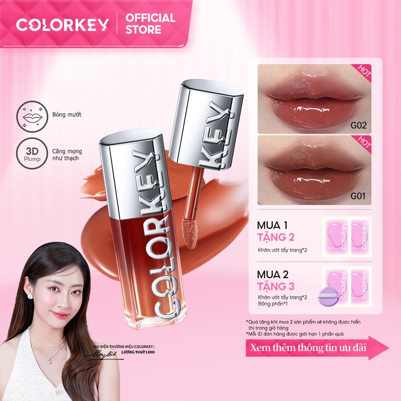 Son Bóng 3D Colorkey, Tạo Hiệu Ứng Môi Căng Mọng, 3ml