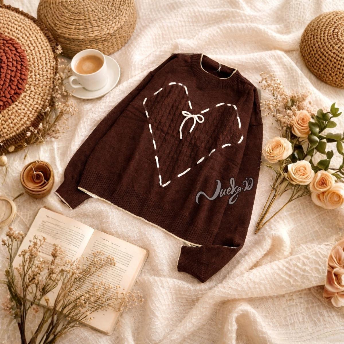 NUEKA - Thalita Love Blouse Atasan Rajut Terkini Korean /style Knittwear