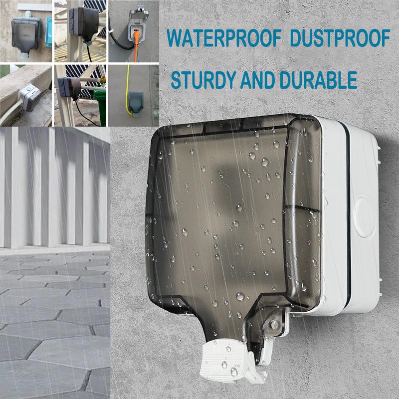 Product Introduction of COD Stop Kontak IP66 Waterproof Outdoor Wall Socket Box Kotak Tahan Air Hujan Anti Debu stop  kontak 6