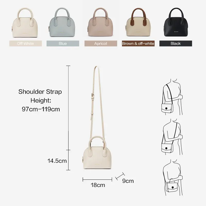 [Claire Bag] BOSTANTEN Tas Selempang Wanita Sling Bag Handbag Shoulder Bag Tas Pesta Simple Jalan Jalan Kulit Sintetis Hitam 7