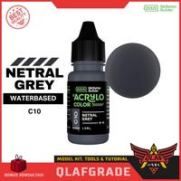 Gambar ACRYLO NETRAL GRAY C10 Cat ACRYLIC Handbrush Airbrush Gundam Model Kit dari Wahkhilaf Kota Surabaya 1 Tokopedia