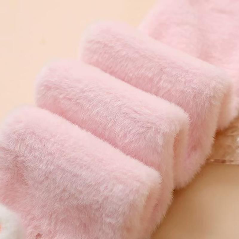 Product Introduction of Cute Rabbit Baby Warm Scarf Winter Korean Thick Fur Boy Girl Anti-Cold Outdoor Windproof Kids Plush Neckerchief 22