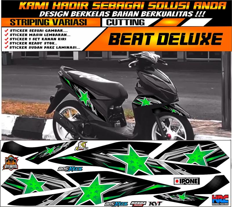 STRIPING BEAT DELUXE VARIASI BINTANG THAILAND ,STICKER MOTOR Motorcycle 3