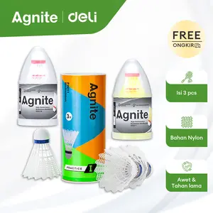 [SPECIAL RAMADHAN] Agnite Kok Badminton / Kok Bulutangkis / Shuttlecock Bahan Nylon Isi 3 F2211 shuttlecock 3 1