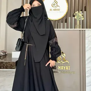 Abaya zunayra/abaya khas saudi lokal bahan fursan free belt by alhayat