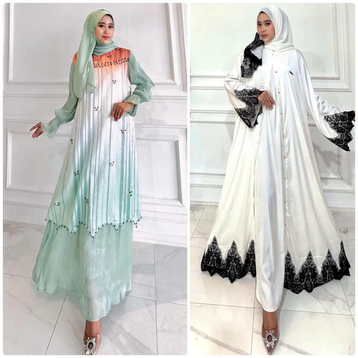 GAMIS ABAYA SET PASHMINA 1479 6015 6474 BY HAMIDAH COLEKTION