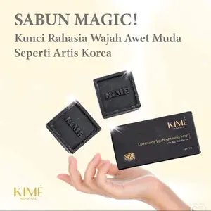 Sabun Kime isi 2 Batang Kemasan Hitam Garansi Original Memudarkan Berjerawat Perawatan Kering