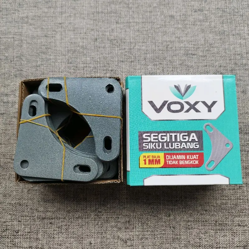 Segitiga Siku Lubang Plat Baja 1mm Tebal Isi 20 Pcs untuk Rak Lubang 1