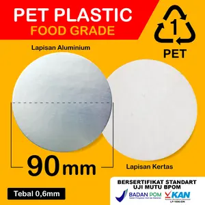 Seal Induksi Toples Aluminium PET 9 cm / Segel seal Induksi Food Grade