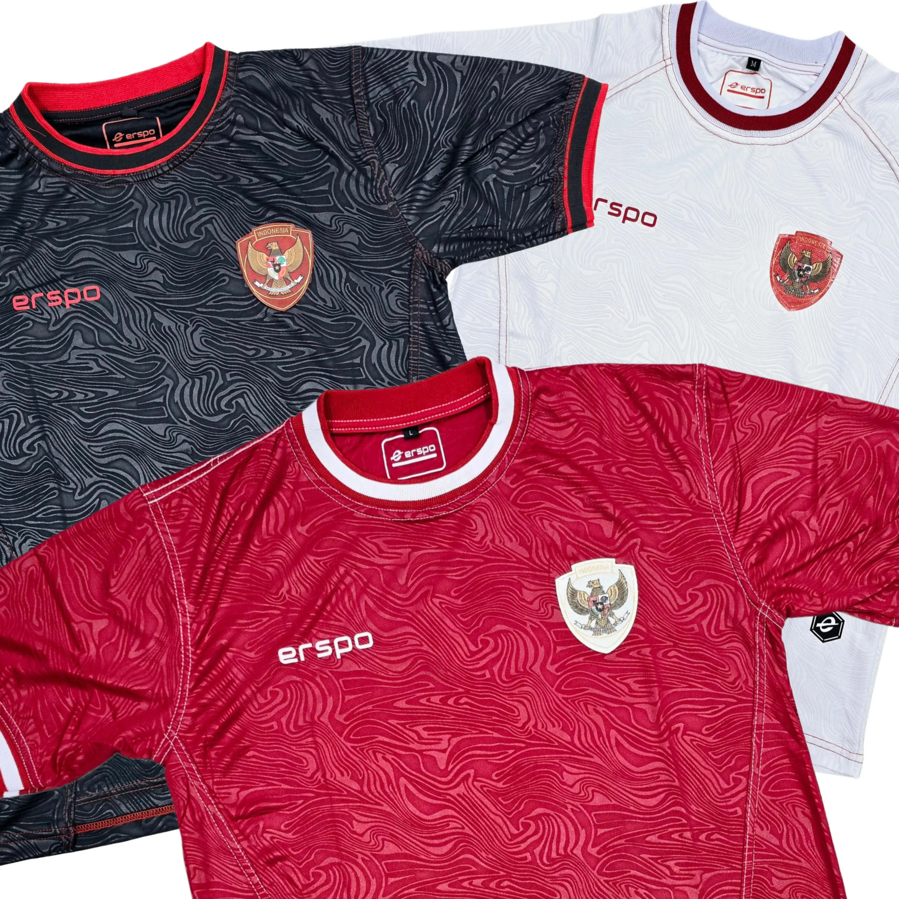 Jersey Timnas ERSPO AWAY Indonesia Jersey Olahraga Jersey Sport - Hitam
