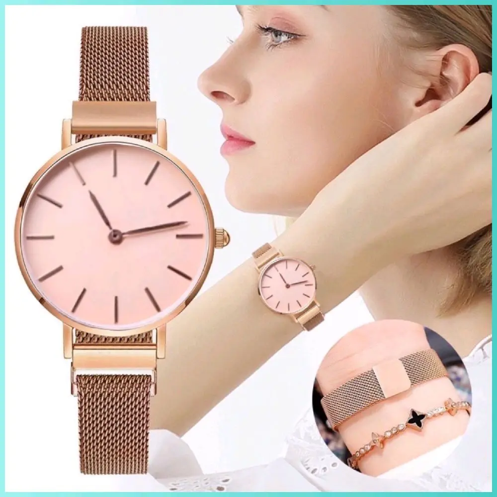 JAM + BOX Jam Tangan Wanita Rantai Magnet D FULLROSE , jam tangan casual Watches Quartz