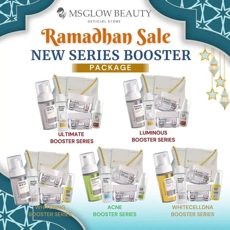 MS GLOW PAKET WAJAH  NEW PACKAGE BOOSTER SERIES - PAKET WAJAH NEW SERIES + ELIXIR 0
