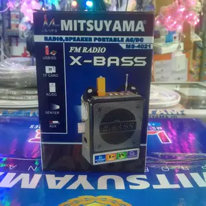 Mitsuyama Radio Speaker Portabel AC/DC FM Radio X-Bass Bluetooth LED MS-4021 dengan USB/SD TF Card AC/DC Senter AUX
