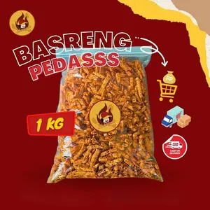 BASRENG VIRAL PEDAS DAUN JERUK ISI 250 GRAM / 500 GRAM / 1 KG