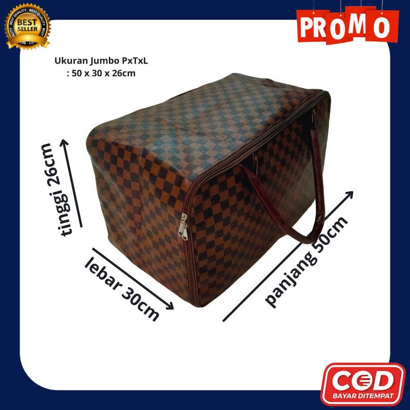 Travel Bag Tas Pakaian Tas Mudik Motif Ukuran Jumbo 50cm Pria Wanita - Kelinci Navy 8