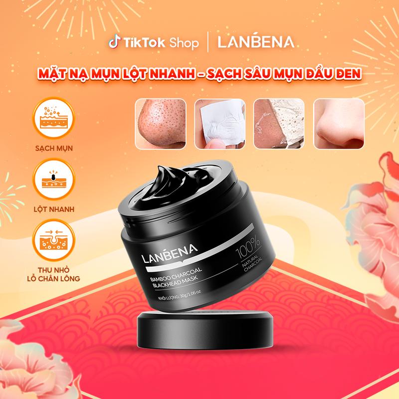 LIVE Mặt Nạ Lột Mụn Than Tre Skincare Hỗ Trợ Giảm Mụn Đầu Đen LANBENA Phiên Bản Nâng Cấp 2.0 Kèm 60 Giấy Lột Mụn Hỗ Trợ Làm Sạch Sâu Mụn Đầu Đen Mụn Đầu Trắng Lỗ Chân Lông Thích Hợp Cho Mọi Loại Da Nữ 30g