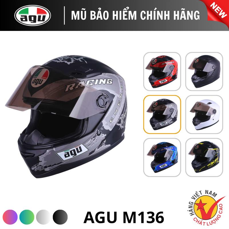  Nón Bảo Hiểm FullFace AGU TEM BLACK --- Bảo Hành 12 Tháng   Tặng Túi Đựng Chống Xước     Khả năng bảo vệ từ khuôn mặt tai cằm giảm thiểu hết mức khả năng chấn thương khi tham gia giao thông với tốc độ cao.   Nón Bảo Hiểm 