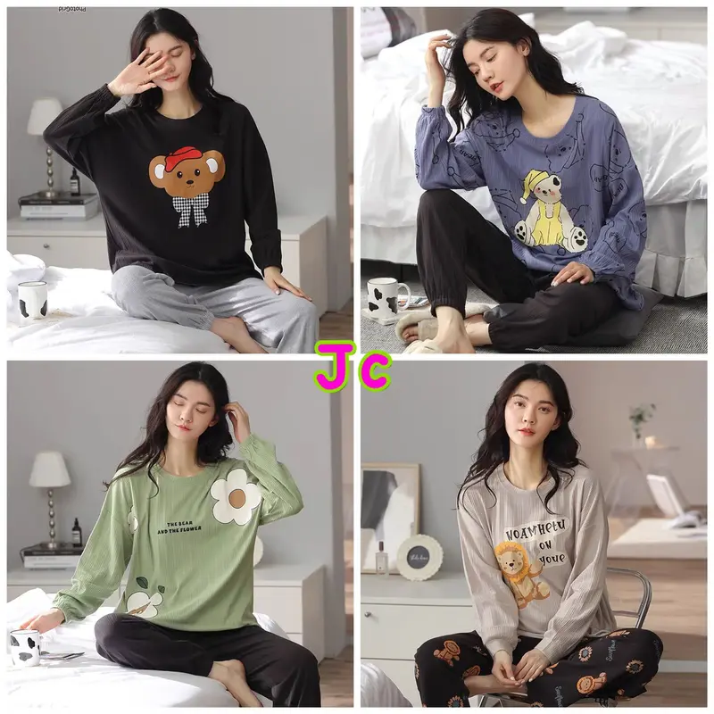 JC- Stelan Oversize Jogger PP / Piyama Oversizee IMPORT / piyama wanita Korean Style Kaos Celana panjang 7
