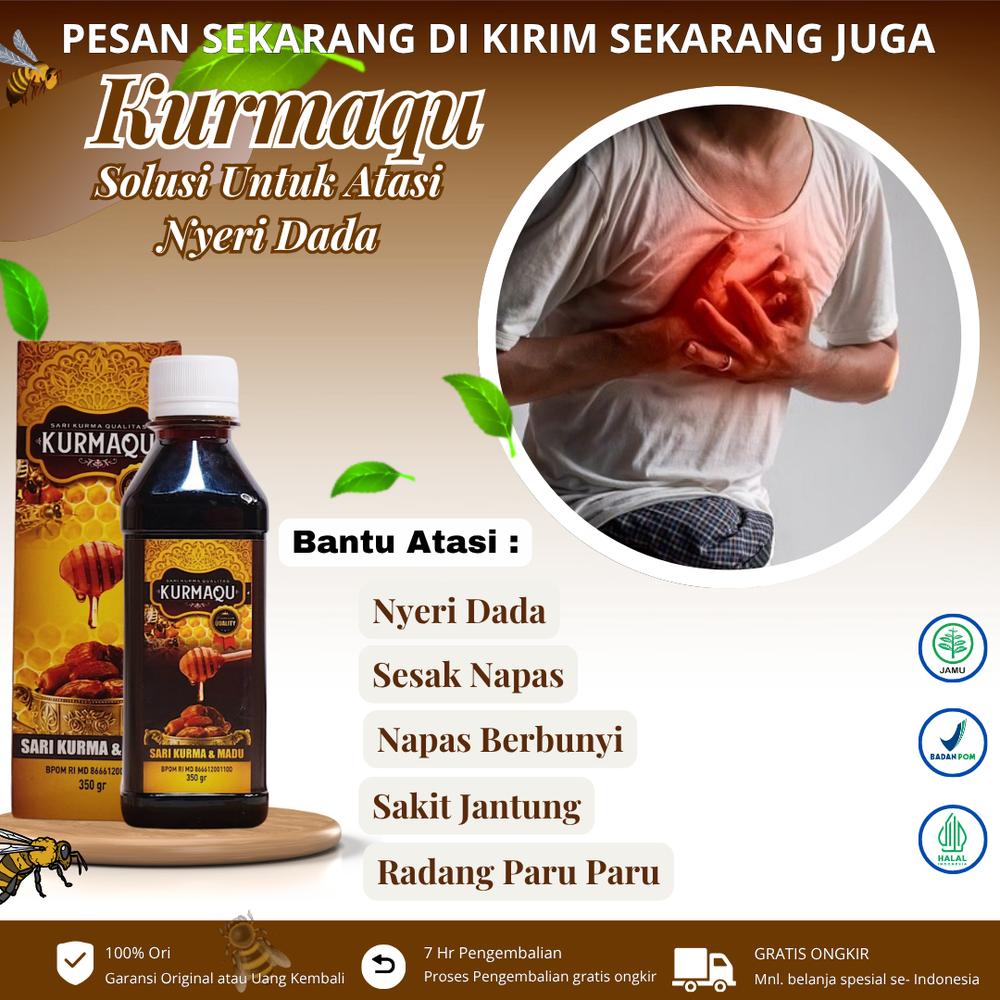 Obat Nyeri Dada Dan Sesak Asma Sakit Dada Sebelah Kiri Dan Kanan Dada Tertekan Jantung Berdebar Kurmaqu Sari Madu CEPAT REDAKAN NYERI Tapi Tidak Instan untuk Semua Orang