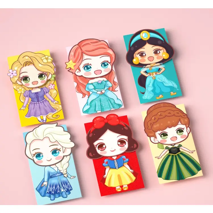 Sampul Duit Raya Money Envelope CNY Lucky Red Packet Cute Elsa Princess Ultraman Kids Birthday Gift Angbao