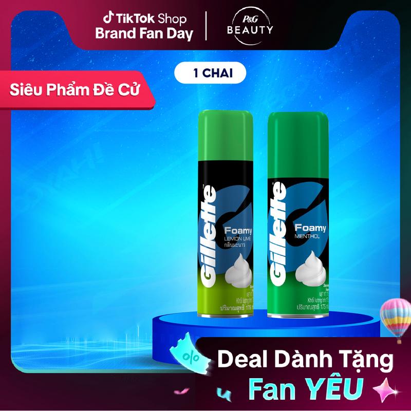 Bọt Cạo Râu GILLETTE Hương Chanh/Hương Bạc Hà - Chai 175G