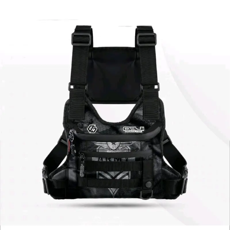 RASANTI DMAJ STORE Tas Dada Pria Motif Printing Bahan Kodura Casual Stylish dengan Tali Adjustable & Desain Eksklusif tasdadatermurah taskekinian 6