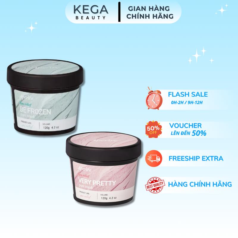 [Lan Anh x KEGA] Mặt Nạ Đất Sét Aperire 120g Hàn Quốc Thu Nhỏ Lỗ Chân Lông Kiềm Dầu Bã Nhờn Hàng Công Ty Làm Đẹp Da