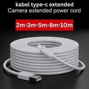KABEL TYPE C EXTENDED CABLE CHARGER  TYPE C  TIPE C 2M 3M 5M 8M 10METER COCOK UNTUK IP KAMEREA EZVIZ DAHUA IMOU