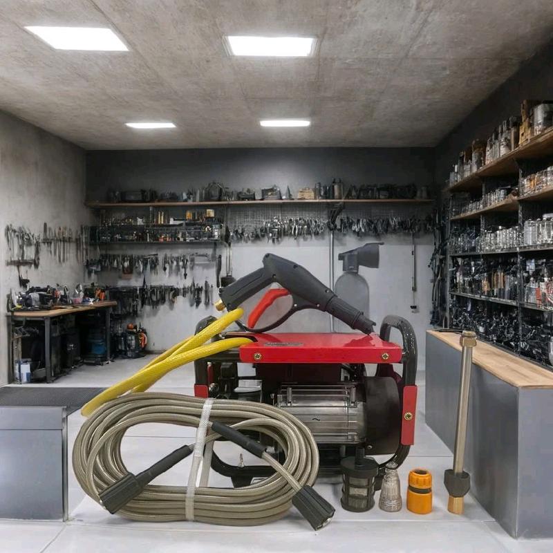 Bộ máy rửa xe gia đình áp lực cao công xuất mạnh kushima, máy xịt rửa rong rêu áp lực cao