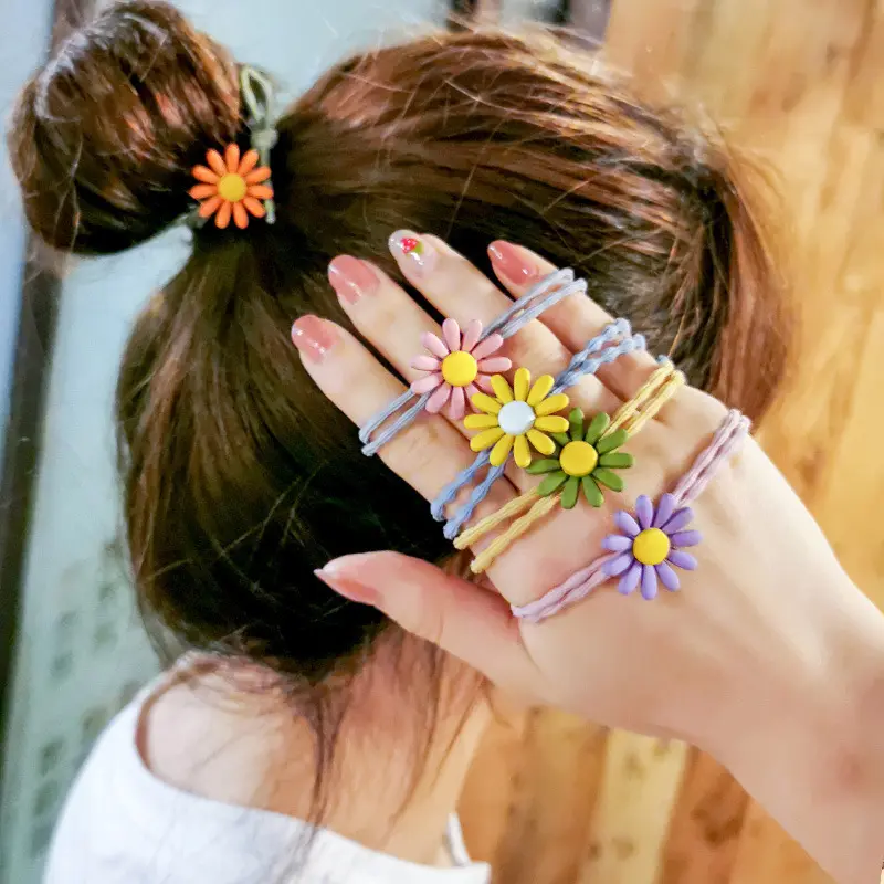 Phụ Kiện Tóc, Phong Cách Hàn Quốc, Dây Buộc Tóc Hoa Cúc Tươi Mới, Băng Đô Hoa Dễ Thương, Băng Đô, Phụ Kiện Dây Buộc Tóc Cao Su, Thích Hợp Cho Người Có Ảnh Hưởng Instagram, Cùng Phong Cách 0
