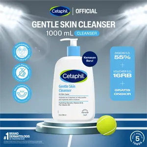 Cetaphil Gentle Skin Cleanser 1000ml dengan Niacinamide, Glycerin dan Panthenol Sabun Pembersih Muka Untuk Segala Jenis Kulit