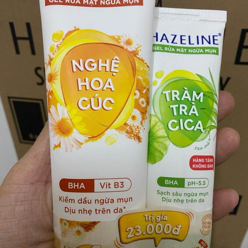 Bộ đôi sữa rửa mặt Hezelin nghệ hoa cúc 100g+40g