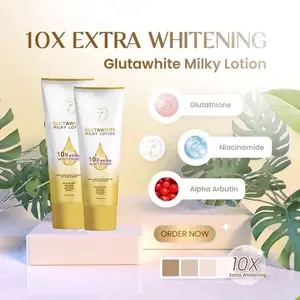 (SIAP KIRIM)  glutawhite skinflair Milky Lotion 150ml - Lotion Pemutih Kulit dengan Glutathione Niacinamide & Alpha Arbutin 10X Extra Whitening