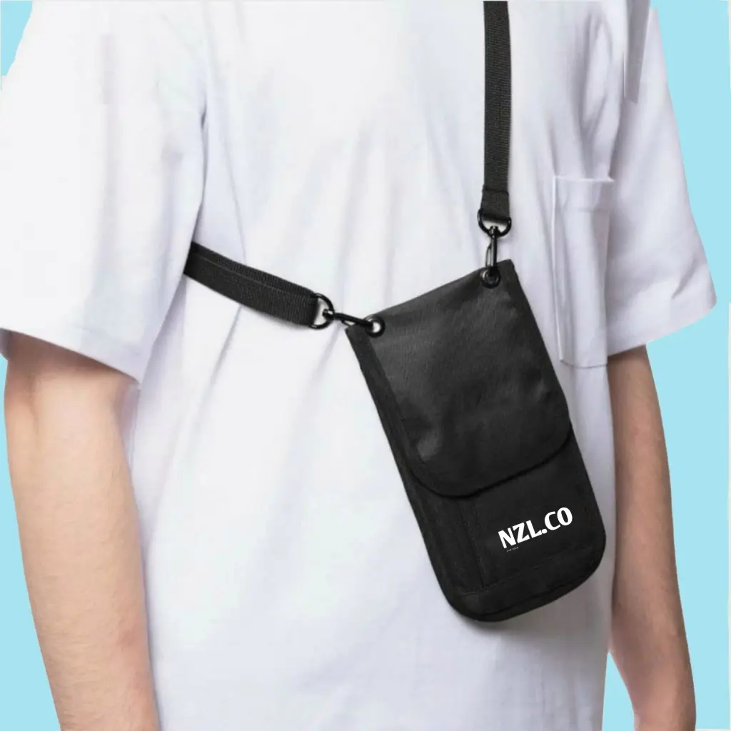 NAZRIL Sako Hanging Wallet Hp Selempang Gantung Leher Style Korea Canvas Pria
