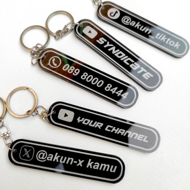 Product Introduction of Gantungan Kunci Social Media Akrilik Custom Grafir Ganci Keychain 19