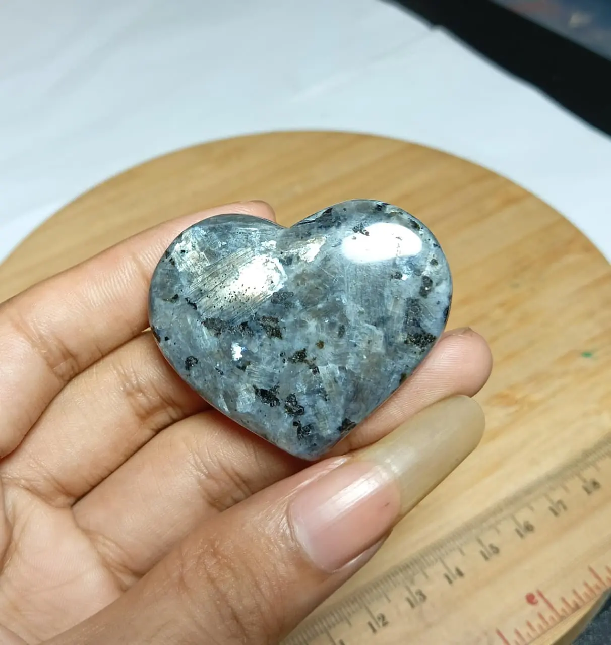 Batu Natural Asli Alam Larvikite / Lavikite Heart Natural (13)