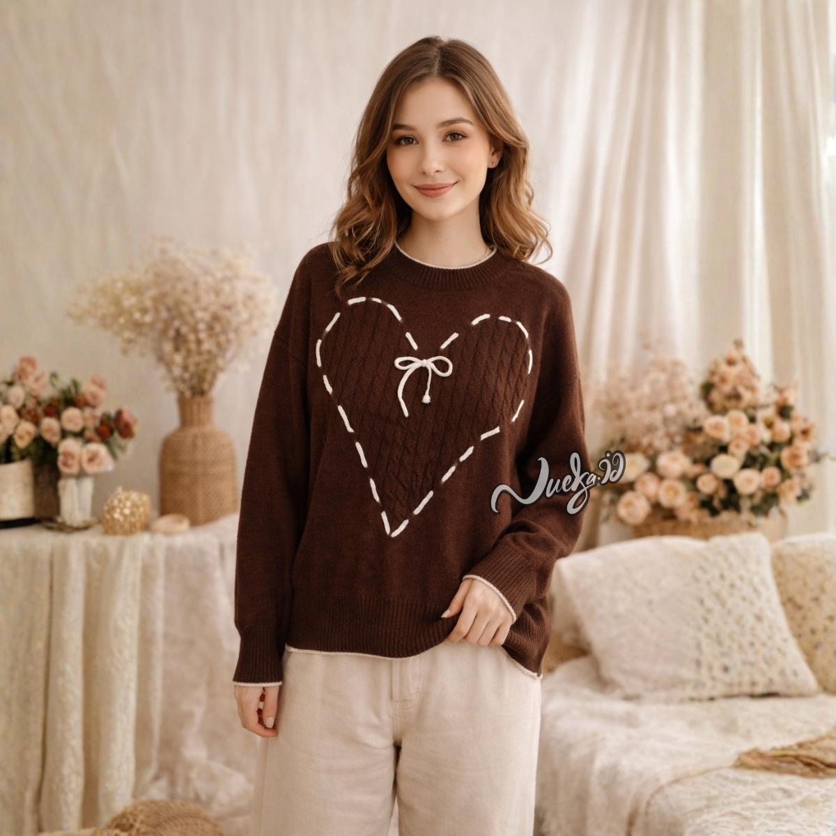 NUEKA - Thalita Love Blouse Atasan Rajut Terkini Korean /style Knittwear