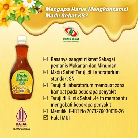 Madu Klinik Sehat Ukuran 640ml - Madu untuk daya tahan tubuh - Madu Sehat 640ml - Madu Asli enak - Syrup, Honey 2