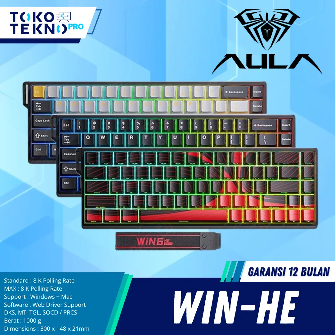 Aula Win68 / Win-68 / Win60 / Win-60 Rapid Trigger HE Magnetic Switch Keyboard 60% / 65% RT Extreme Response Gaming Keyboard Wired Connection 8K Polling Rate