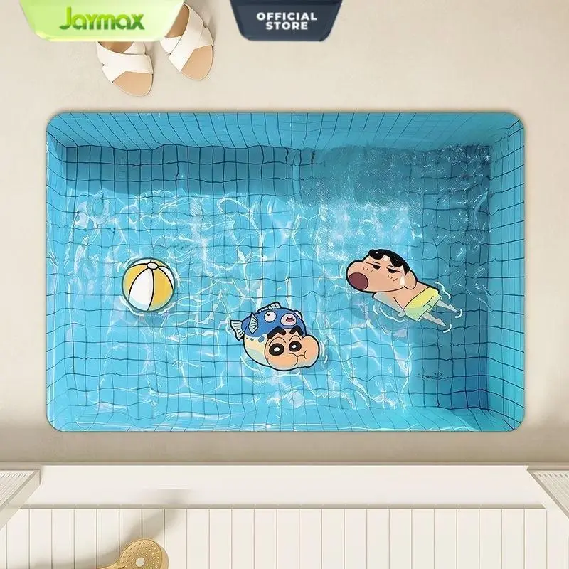 MR MAT Keset Kamar Mandi Diatomite Motif Crayon Shinchan 40x60cm Keset Lantai Anti Slip