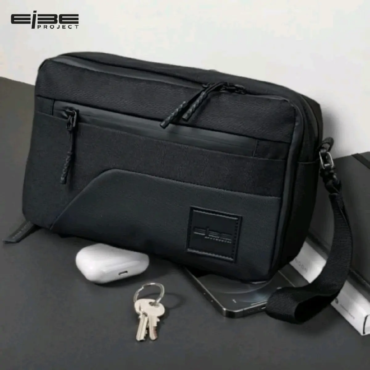 HUNTERA sling bag Premium waterproof Tas handbag sling bag bahu slempang laki laki Hitam anti air