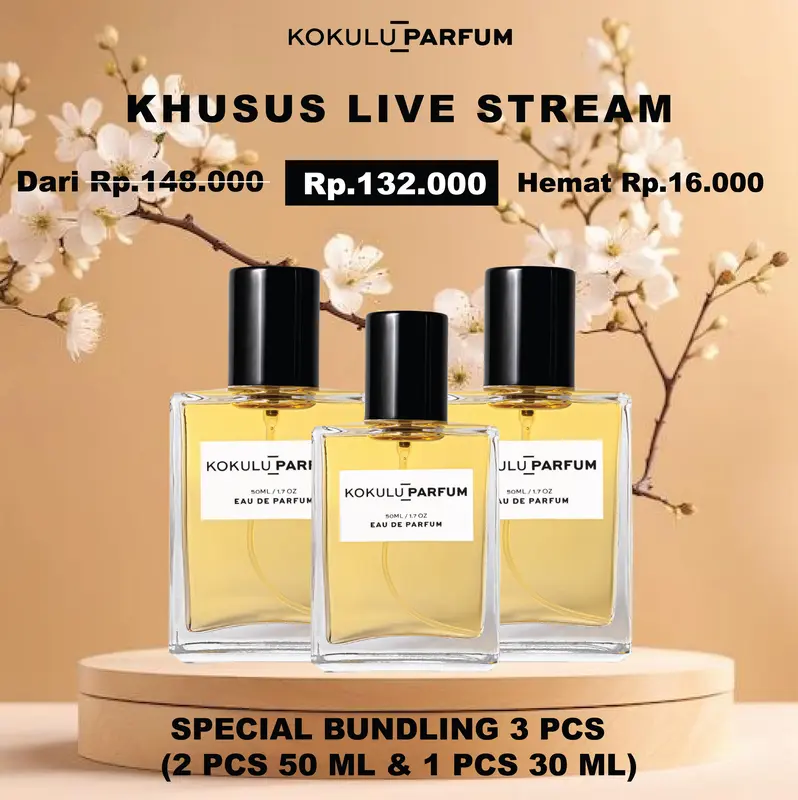 Paket Khusus Live Parfum 50ml 2 pcs Dan 30ml 1 pcs Hemat 0